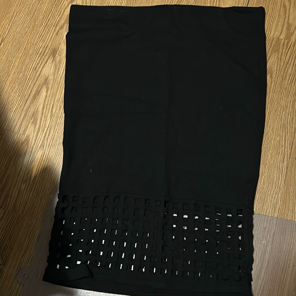 Black Ponte Skirt